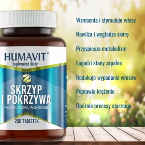 Humavit® Skrzyp i pokrzywa 250tab. na bazie drożdży piwowarskich hover