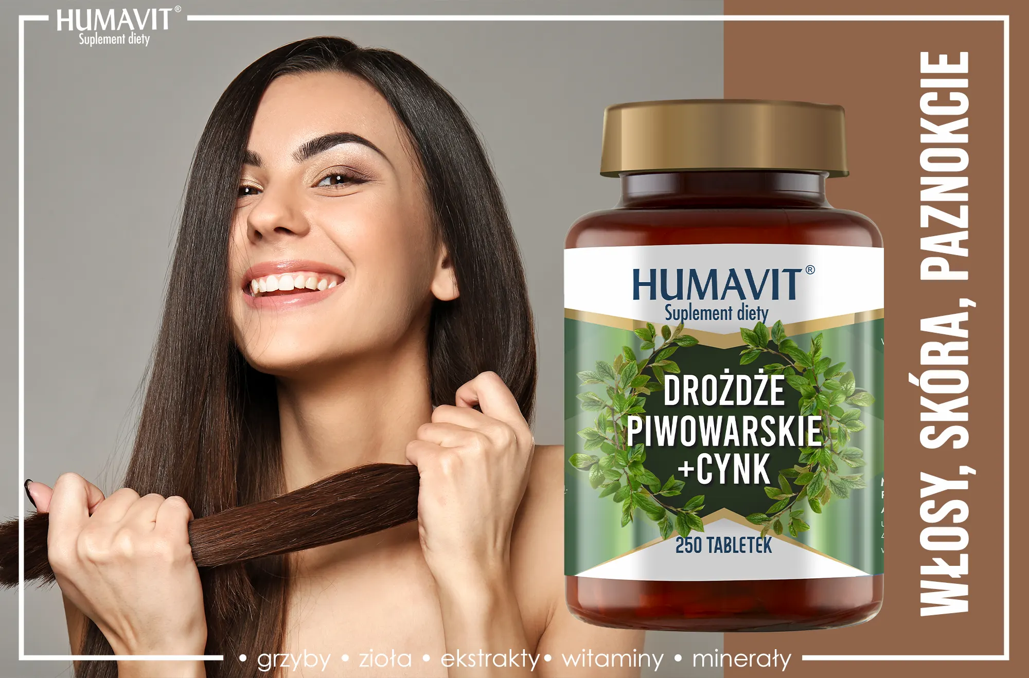 drożdże piwne cynk humavit na włosy na paznokcie na skórę