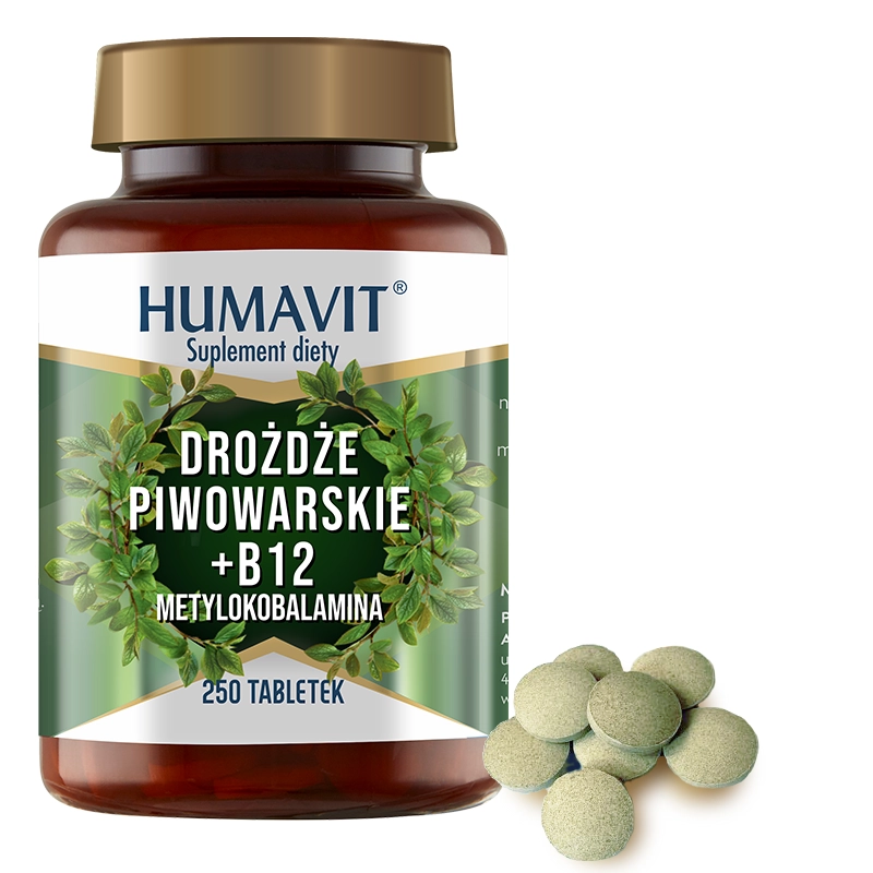 Humavit® - Drożdże piwowarskie + B12 metylokobalamina (250 tab.)