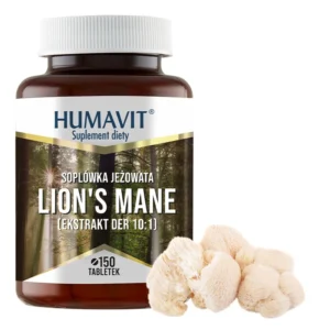 HUMAVIT® LION`S MANE (Soplówka jeżowata) + Drożdże piwowarskie 150szt