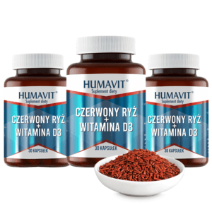 Zestaw - (3x) Humavit ® Czerwony ryż z witaminą D3 – ( 3-miesięczna kuracja )