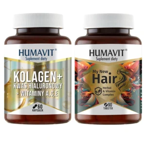 Zestaw Włosy-Skóra-Paznokcie : Humavit® Kolagen + Kwas hialuronowy + Witaminy A, C, E i Humavit® MyNewHair