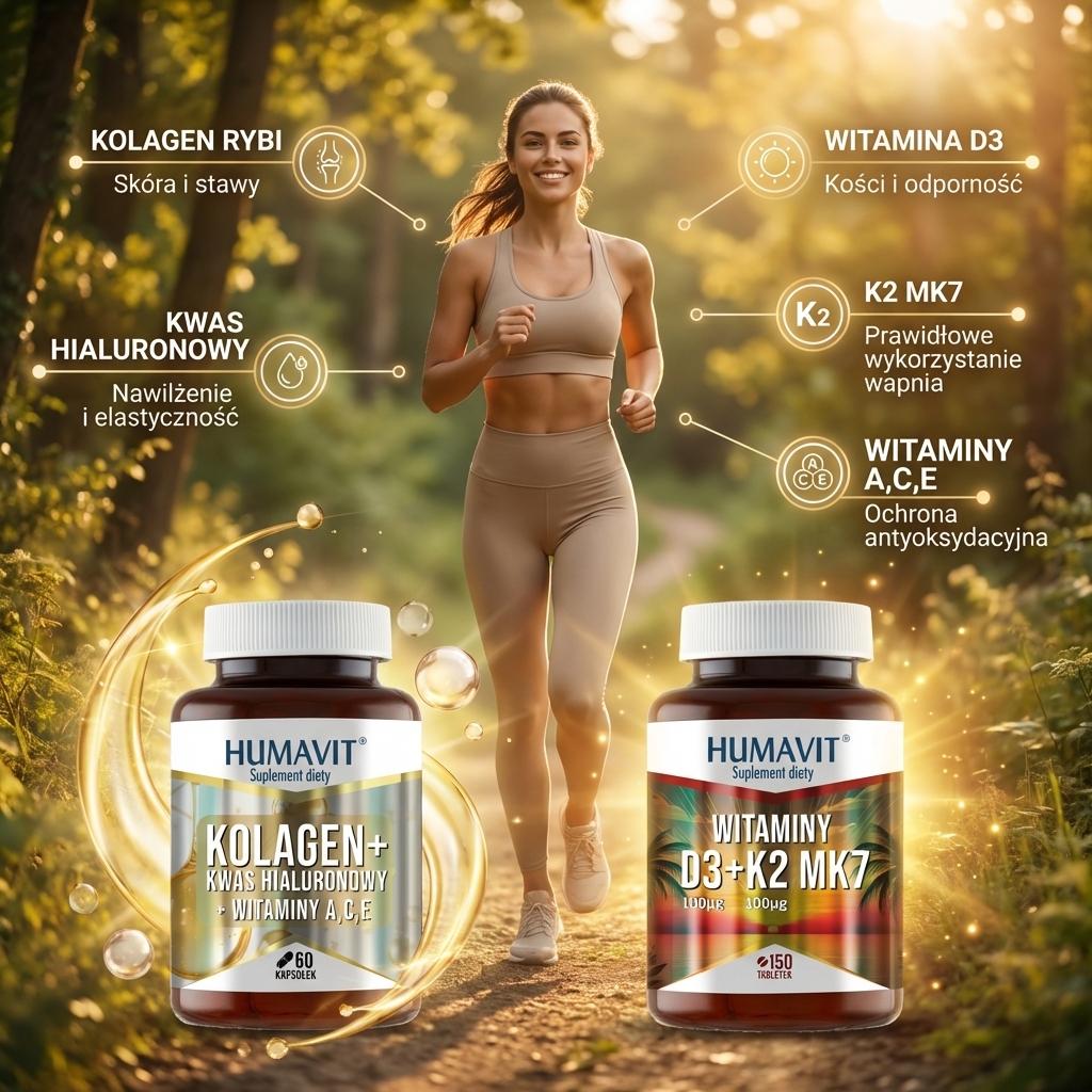 Zestaw na STAWY I KOŚCI od Humavit® (Kolagen, D3 K2MK7) hover